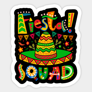 Fiesta Squad Mexican Party Sticker